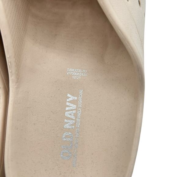Old Navy Women's Cream Perforated Clog Shoes Size 3/4 - Picture 5 of 5